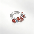 3D Color Bubble Clear Glass Ring