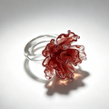 Art Glass Flower Statement Ring